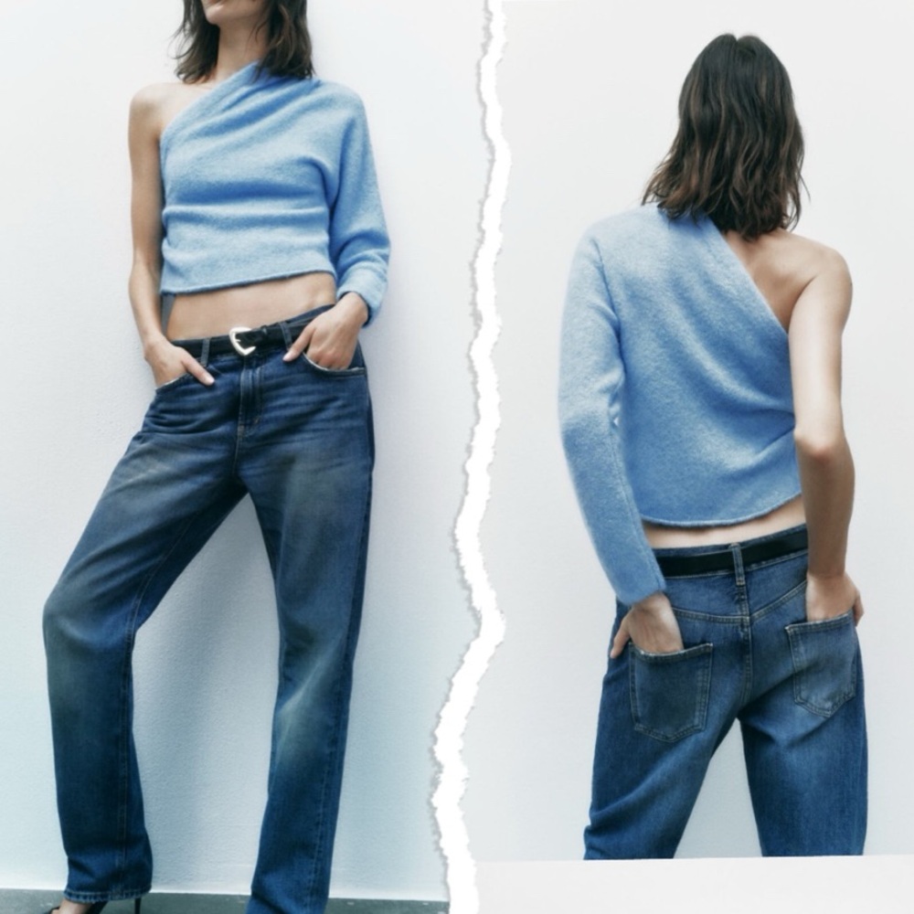 Zara Asymmetrical Knit Top
